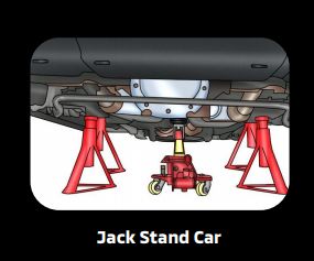 Parkir mobil dengan jack stand