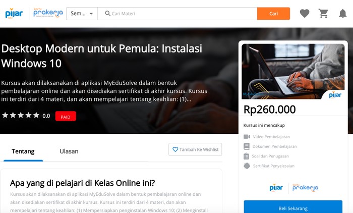 Kartu Prakerja Jajakan Instal Windows 10 Bukannya Tinggal Klik Next