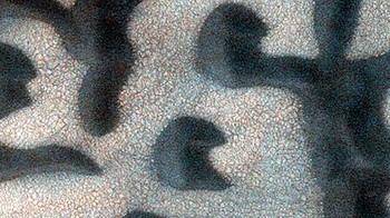 Formasi menakutkan ini adalah bagian dari Dunes Mars yang dijuluki Del Mar. Foto: NASA