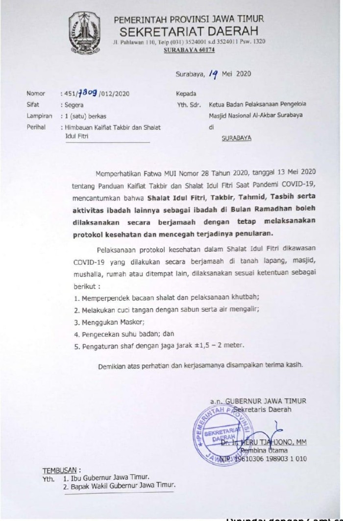 imbauan salat id di masjid al akbar