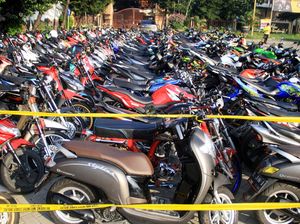 Ratusan Motor Ini Hasil Razia Balap Liar di Sidoarjo