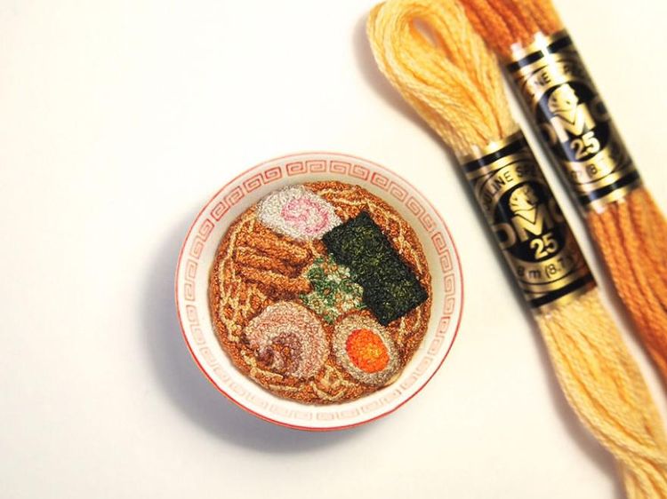 Keren! 10 Kreasi Bordir Makanan Ini Persis Aslinya