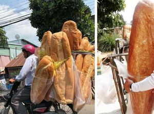 Wow! Ada Roti Sebesar Anak Kecil yang Populer di Vitenam