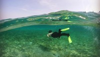Puteri Indonesia 2020, Jihan Almira menjelajahi pulau Derawan. Perjalanan ini merupakan projek Jihan bersama pesona Indonesia (Jihane Almira/Instagram)