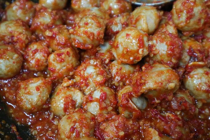 Caraembuat Sambal Mercon : Resep Bakso Pentol Mercon Bikin ...