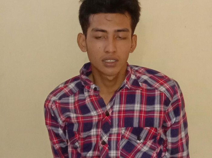 Harun saat diamankan polisi (dok. Istimewa)