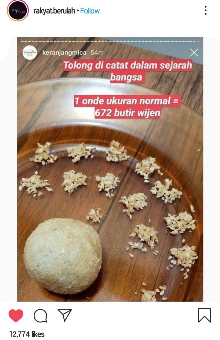 Netizen gabut hitung biji wijen onde-onde