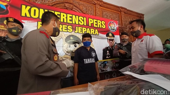 Jumpa pers pembunuhan Sintya di Polres Jepara, Rabu (20/5/2020).