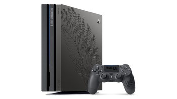 Bekerja sama dengan Naughty Dog selaku publisher The Last of Us Part II, Sony menghadirkan PS4 Pro dengan tampilan matte-black. Foto: PlayStation