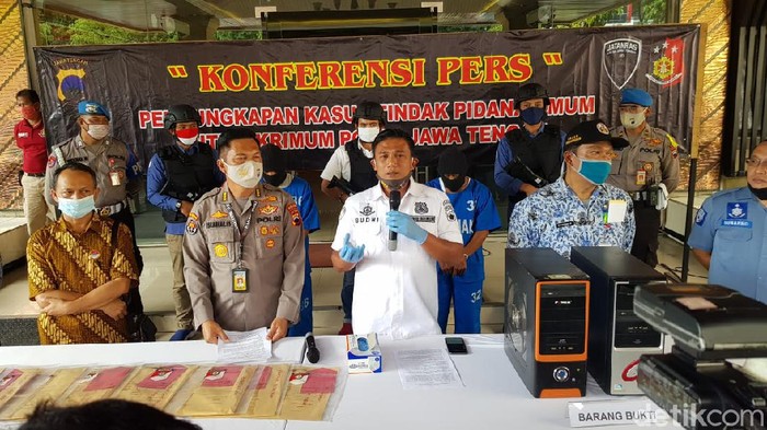 Jumpa pers Polda Jateng terkait kasus jenazah ABK dilarung di laut lepas, Rabu (20/5/2020).