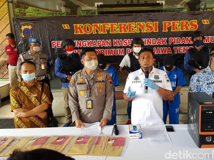 Jumpa pers Polda Jateng terkait kasus jenazah ABK dilarung di laut lepas, Rabu (20/5/2020).