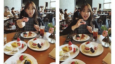 Gaya Asyik Kulineran Dita Karang, Idol Kpop Pertama Dari Indonesia
