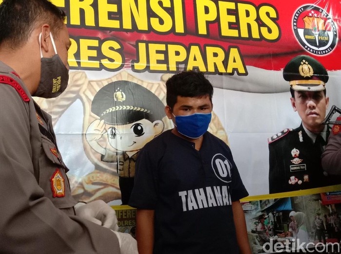 Jumpa pers pembunuhan Sintya di Polres Jepara, Rabu (20/5/2020).