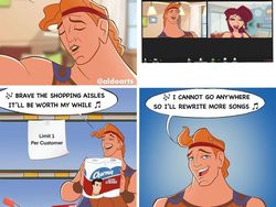 Ilustrasi Karakter Disney Saat Pandemi Corona