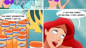 Duh, jangan sampai Ariel jadi penimbun ya. Foto: @aldoarts via Bored Panda