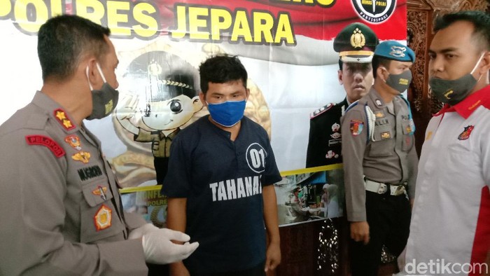 Jumpa pers pembunuhan Sintya di Polres Jepara, Rabu (20/5/2020).