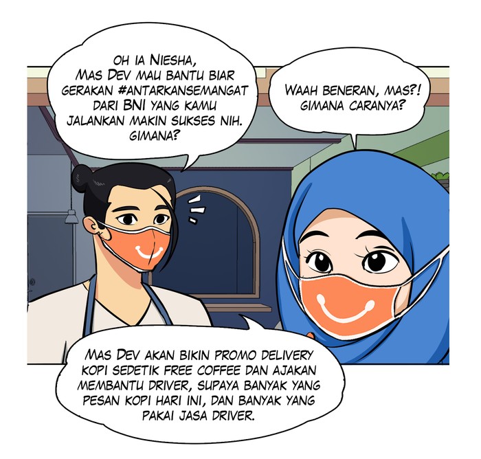 Kian menginspirasi, kali ini Niesha tidak sendirian lakukan #AntarkanSemangat dari BNI, karena sekarang ada Mas Dev dan lainnya yang ikut bantu menyebarkannya.