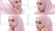 8 Tutorial Hijab Segi Empat Simpel Buat Silaturahmi Virtual Lebaran