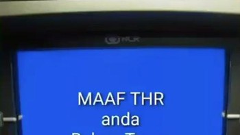 Pemberitahuan dari mesin ATM. Foto: Internet