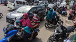 Masa PSBB, Kemacetan Terlihat di Depan Pasar Ceger Tangsel
