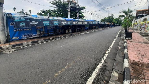 Lokasi angkringan Lik Man, Yogyakarta, Kamis (21/5/2020).