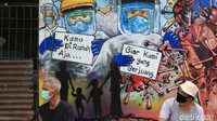 Begini penampakan mural yang nampang di kawasan Jalan Kinayungan, Tangerang Selatan.