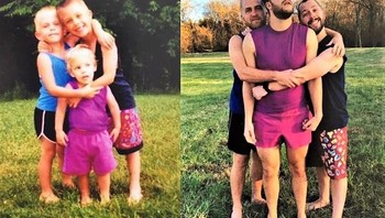 Saya dan saudara 25 tahun kemudian (Foto: Brightside)