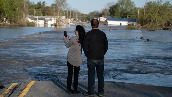 Banjir melanda Michigan, negara bagian Amerika Serikat (AFP Photo/Seth Herald)
