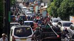 Masa PSBB, Kemacetan Terlihat di Depan Pasar Ceger Tangsel