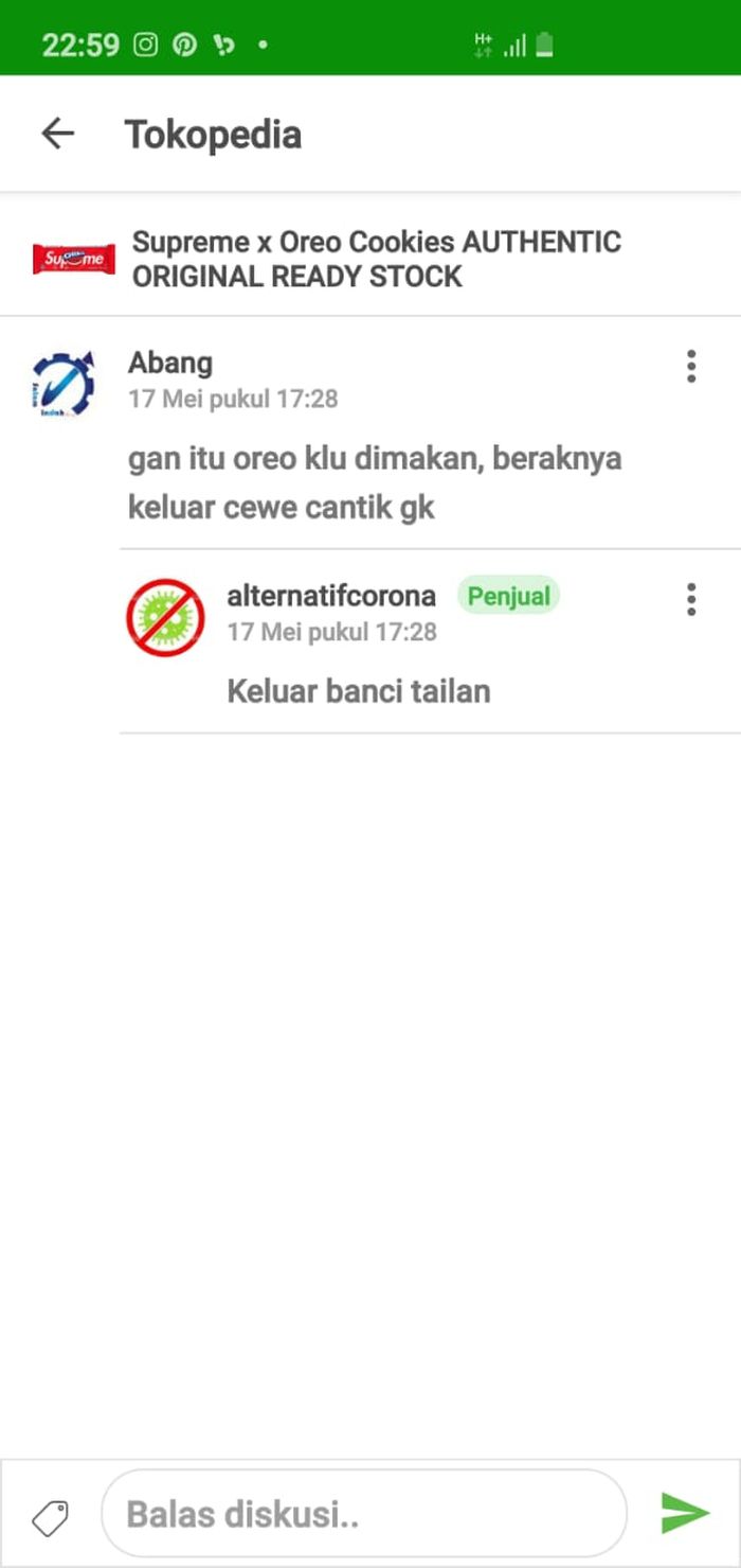 Celoteh Penjual Oreo Supreme Dengan Calon Pembeli Ini Bikin Ngakak