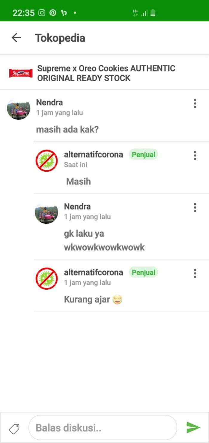 Celoteh Penjual Oreo Supreme Dengan Calon Pembeli Ini Bikin Ngakak