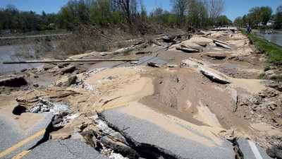 Begini Kerusakan Akibat Banjir di Michigan