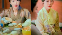 Memakai baju tradisional Korea, begini pesona cantik Hwang Jung Eum. Sayangnya ia pernah diterpa gosip tak sedap soal operasi plastik pada wajahnya. Foto: Instagram jungeum84
