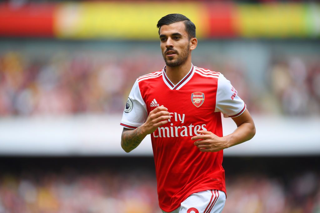 Dani Ceballos LONDON, ENGLAND - AUGUST 17: Dani Ceballos of Arsenal looks on during the Premier League match between Arsenal FC and Burnley FC at Emirates Stadium on August 17, 2019 in London, United Kingdom. (Photo by Michael Regan/Getty Images)