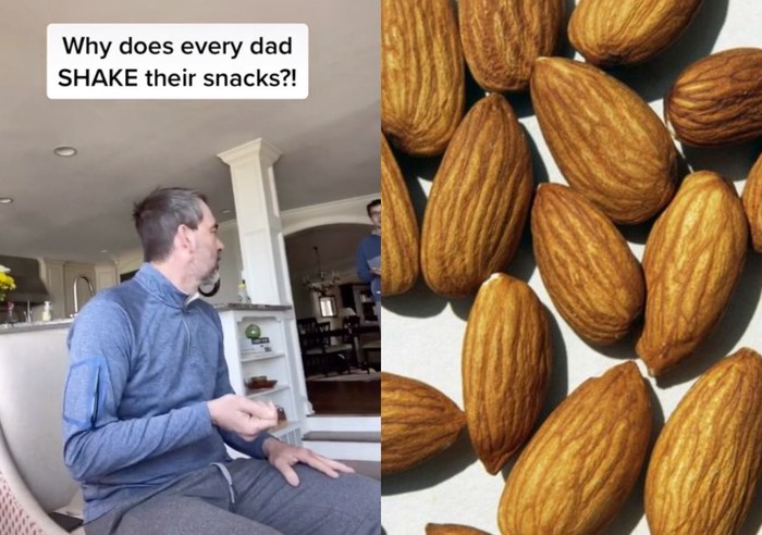 Kebisaan goyangkan tangan sebelum makan kacang