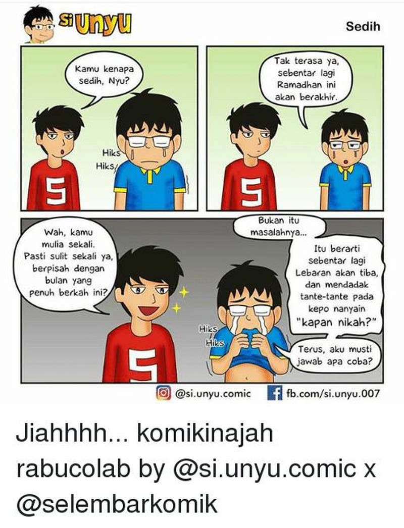 Ramadhan segera berlalu dan Idul Fitri pun hadir menandai awal bulan Syawal. Ilustrasi penuh haru dan kocak ini siap nemanin kamu menyambut Lebaran.