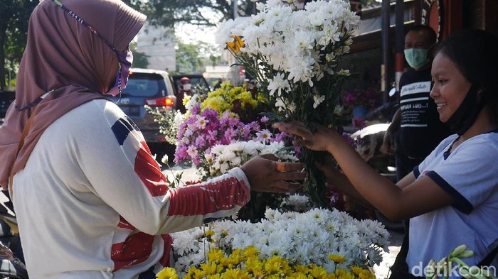 Penjual Bunga Hias di Cimahi