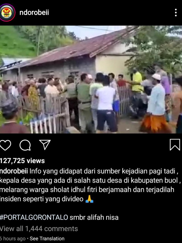 Viral video warga Buol ngamuk dilarang salat Id berjamaah