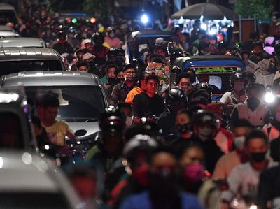 Kemacetan di Ibu Kota saat Gema Takbir Berkumandang