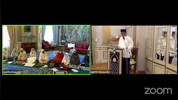 Suasana Lebaran WNI di Italia