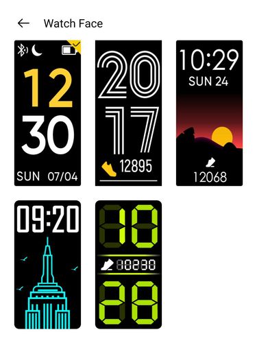 Pilihan watch face di Realme Link