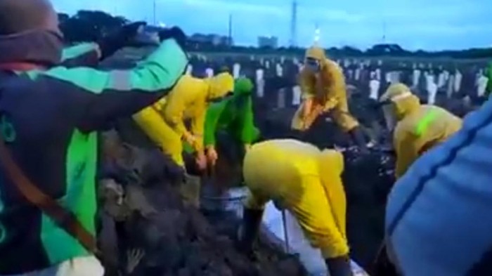 viral ojol datangi pemakaman protap corona