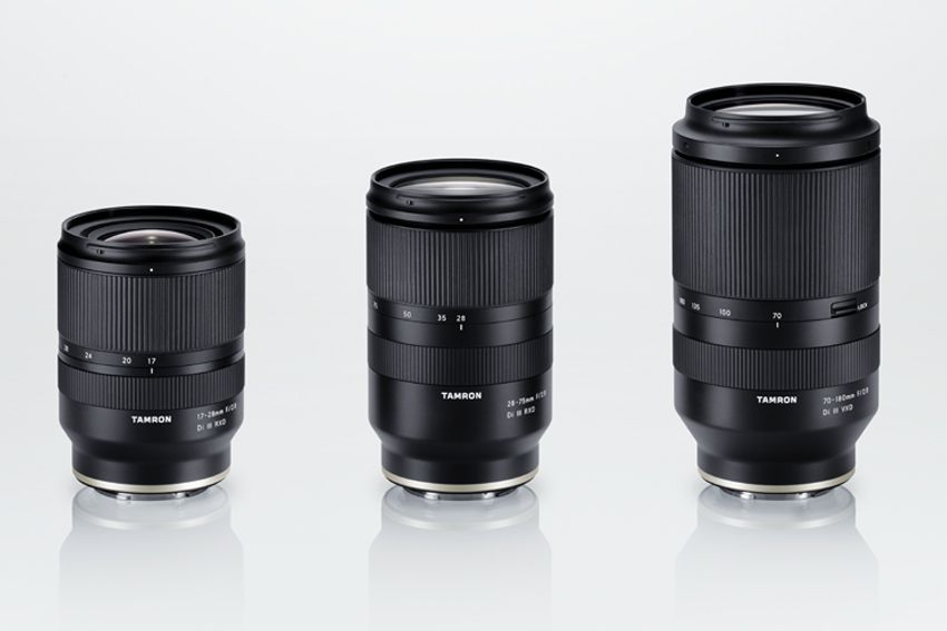 Dari kiri ke kanan: Tamron 17-28mm f/2.8, 28-75mm f/2.8 dan 70-180mm f/2.8.