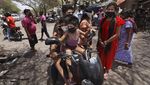 Kawasan Kumuh di India Porak Poranda Dilalap Si Jago Merah