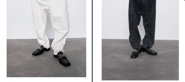 Mungkin mencoba untuk terlihat lebih unik dan menjual, beberapa foto ditampilkan secara cukup ekstrem. Lihat saja celana jeans yang dipromosikan seperti ini.  Foto: Twitter/Zara