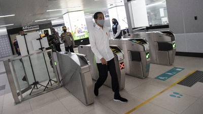 Jokowi Tinjau Stasiun MRT Persiapan New Normal