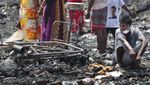 Kawasan Kumuh di India Porak Poranda Dilalap Si Jago Merah