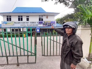 Ada Pedagang Positif Corona Wafat, Pasar di Palembang Ditutup