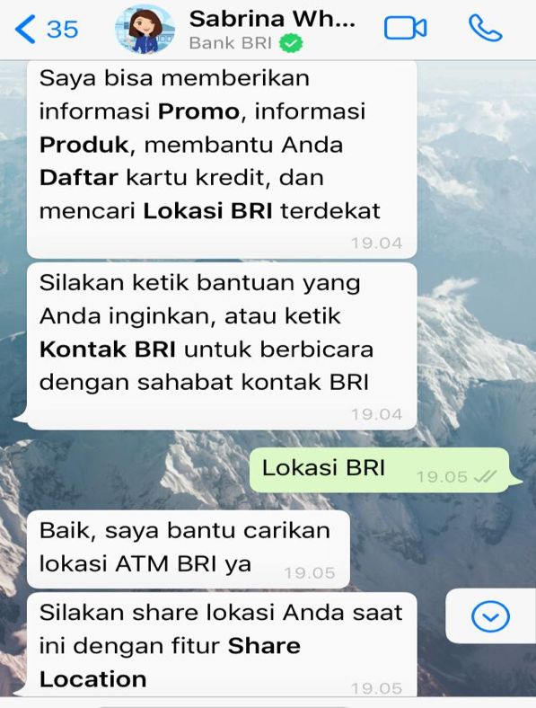 Layanan Virtual Assistant, BRI (Dok. BRI)