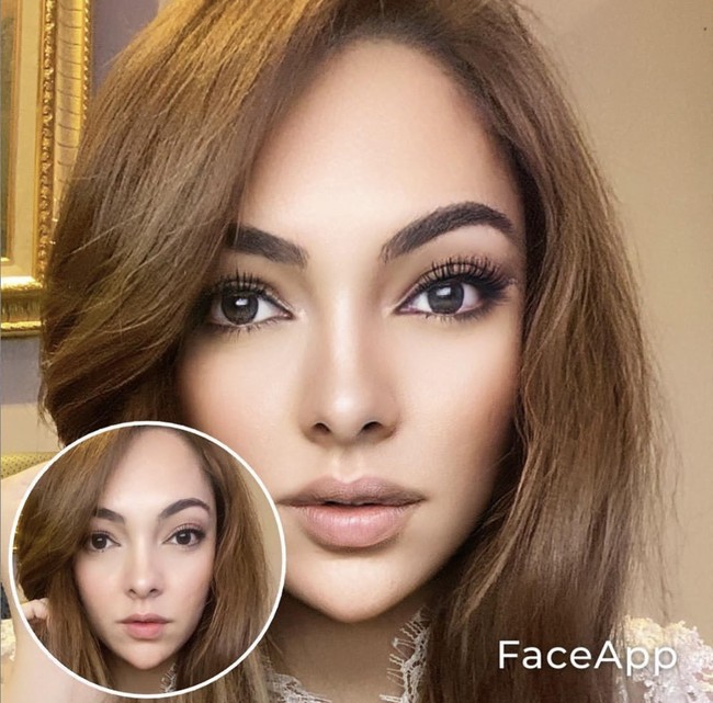 Dokter cantik Reisa Broto Asmoro pun ikut serta mengunggah fotonya saat menggunakan aplikasi FaceApp,Ikut nyobain #oplaschallenge ni gaesss 🤣 gimana menurut kalian? Mata dibelok2in, hidung dimancung2in, bibir digede2in....... 😆, katanya. Foto: instagram @reisabrotoasmoro